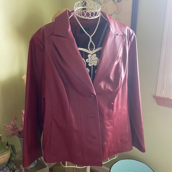 Red Leather Jacket - Picture 3 of 9